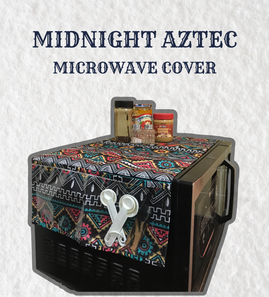 Printed Microwave Oven Cover with Utility Pockets