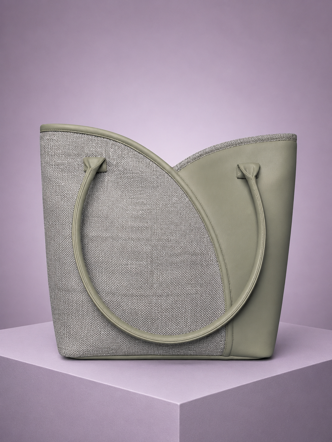 Monarch Sage-Grey Criss-Cross Bag