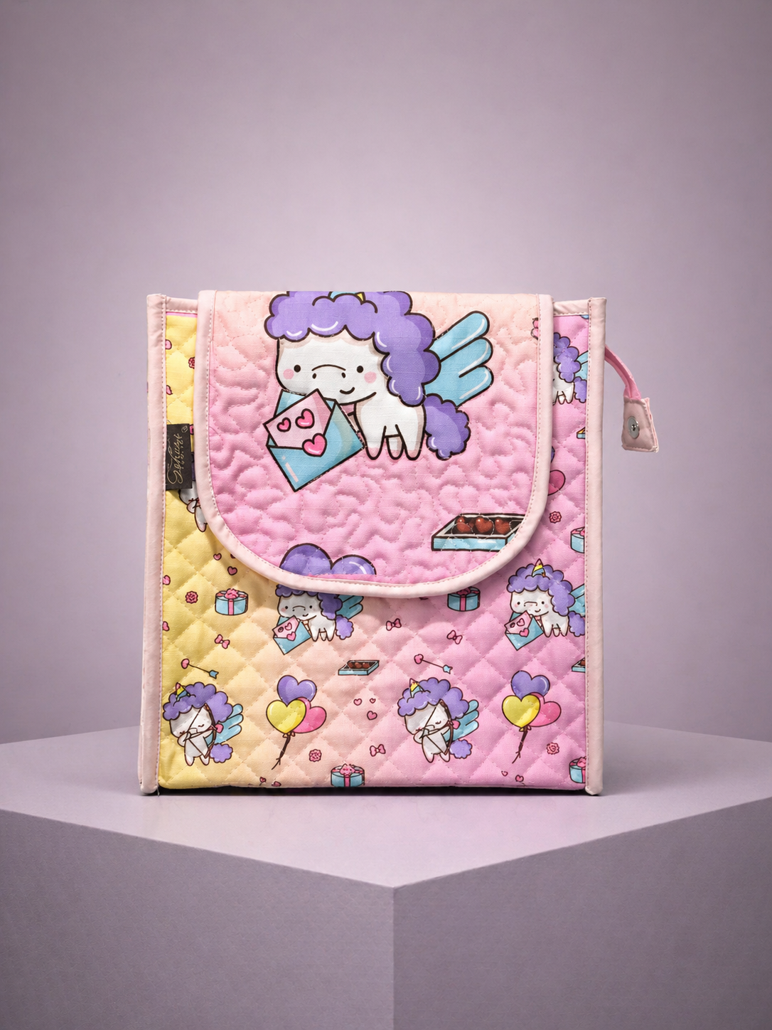 Cute Pink Fantasy Unicorn Girl Flap Bag