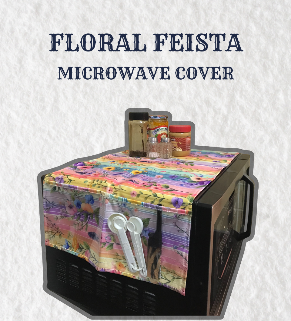 Printed Microwave Oven Cover with Utility Pockets