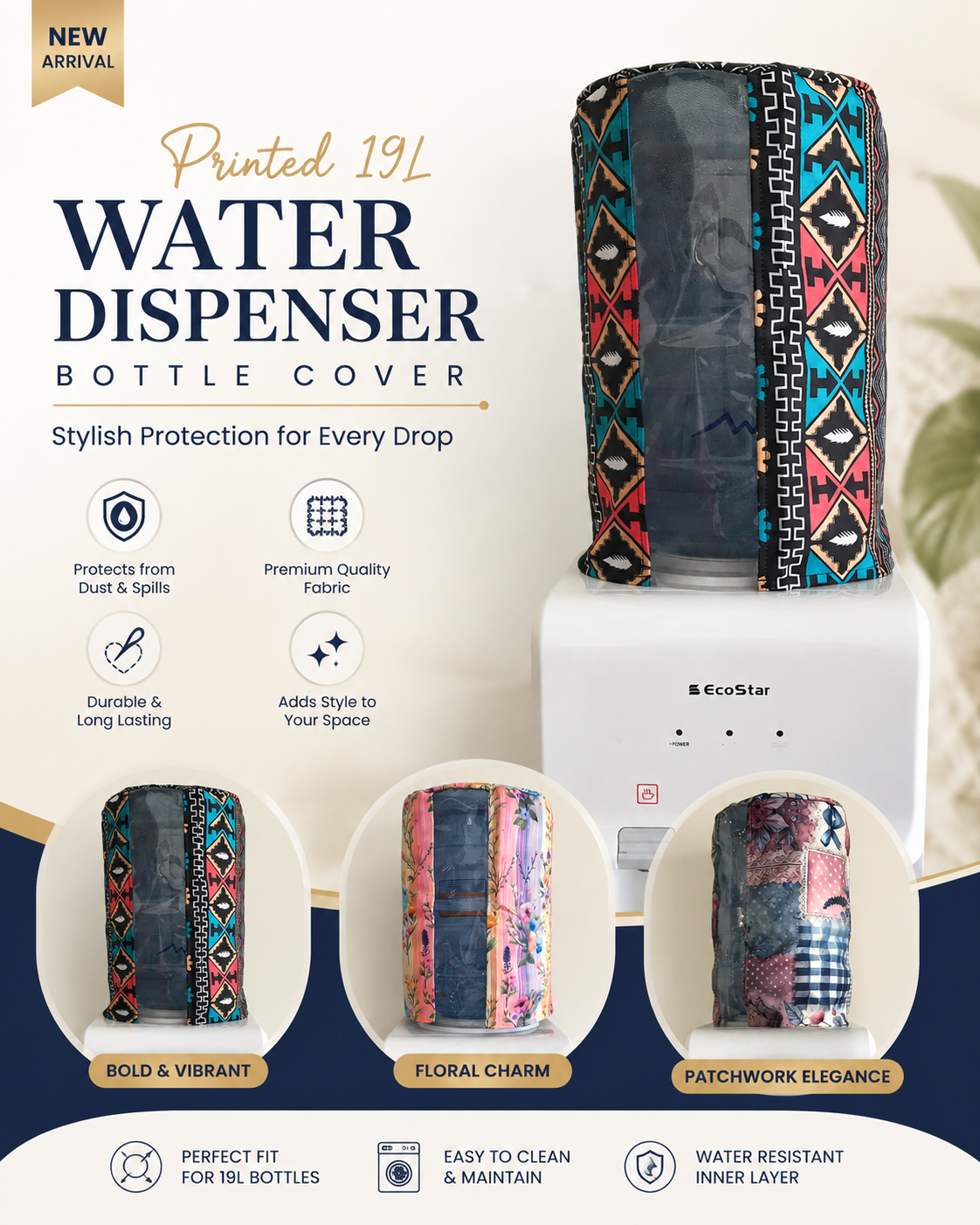 Printed 19L Water Dispenser Bottle Cover