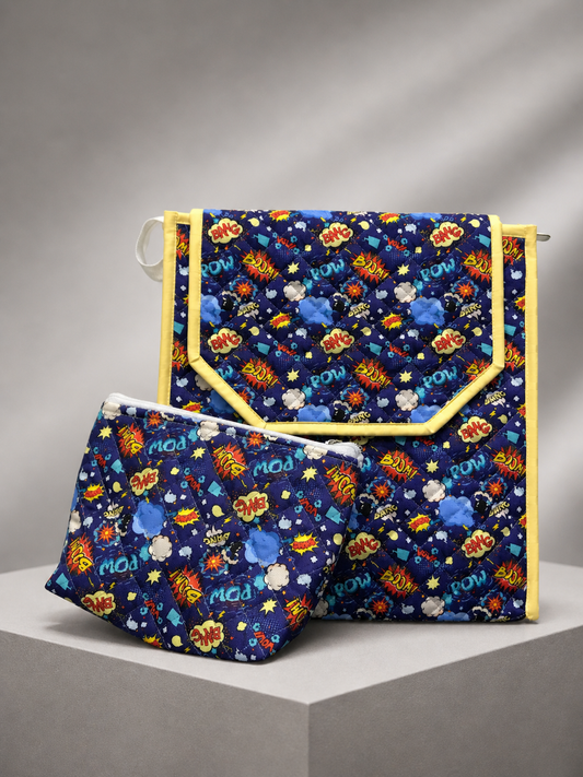 Comic Blast Boy Backpack & Zipper Pouch