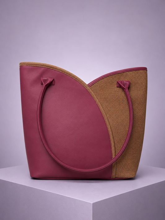 Monarch Mahroon-Brown Criss-Cross Bag