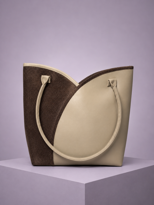 Monarch Beige-Brown Criss-Cross Bag