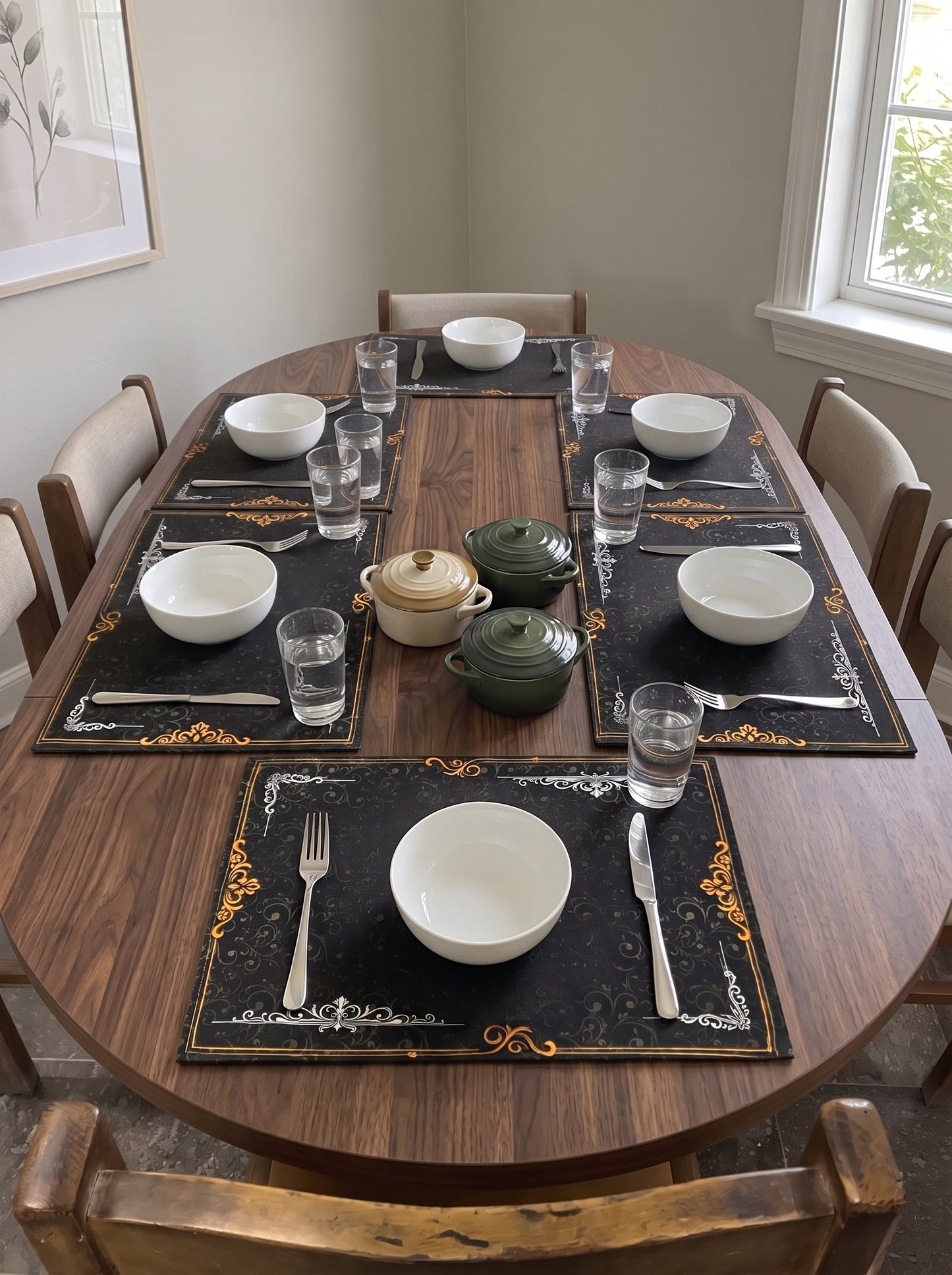 Emerald & Gold - Canvas Table Mat