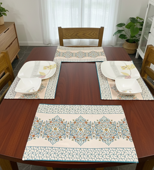 Blue Medallion – Canvas Table Mat