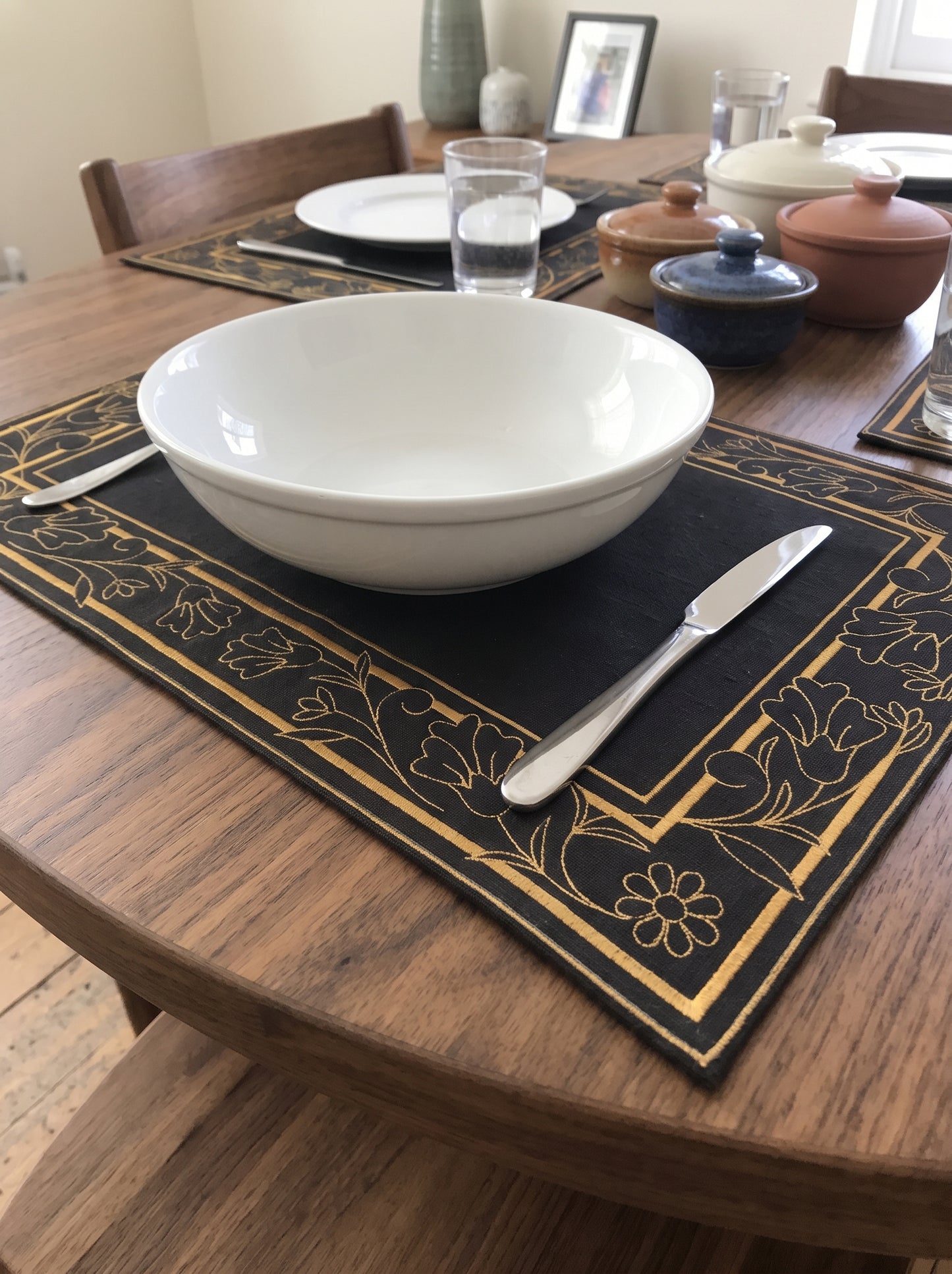 Golden Botanical - Canvas Table Mat