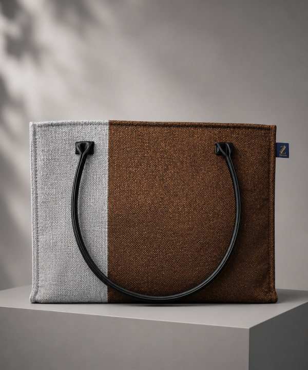 Everyday Classic Tote - Brown & Grey