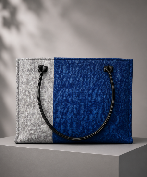 Everyday Classic Tote – Blue & Grey