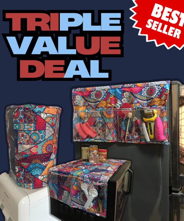 Triple Value Deal – Bottle, Microwave & Fridge Cover